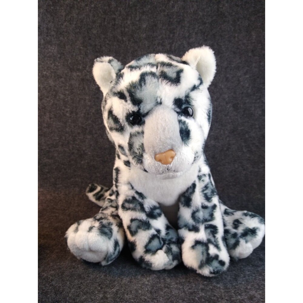 Destination Nation Aurora Snow Leopard Special Realistic Wild Cat Plush 11 inch